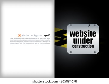 Ilustración de un sitio web en construcción