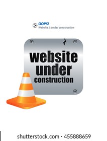 Illustration einer Website im Bau