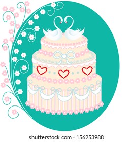 Illustration of wedding cake