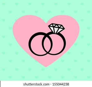 Illustration of Wedding Icons and Concepts Wedding 