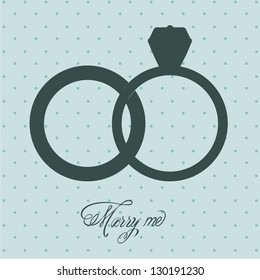 Illustration of Wedding Icons and Concepts Wedding, engagement rings, vector illustration