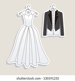 Illustration of Wedding Icons and Concepts Wedding, vector illustration