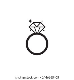 
illustration of wedding ring icon logo
