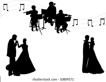 illustration of a wedding shapes
