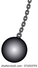Illustration of the weight ball with chain
