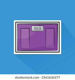 Illustration of Weight Scale in Flat Design