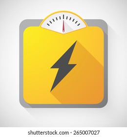 Illustration of a weight scale with a lightning