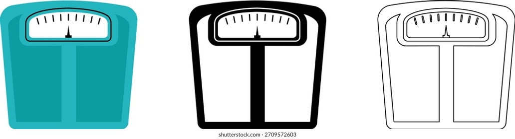 Ilustración de escalas de peso en diferentes estilos perfectos para contenido de salud y fitness