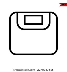 illustration of weight scales line icon 
