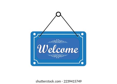 Illustration of welcome sign vector design