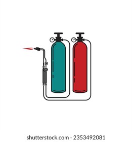 illustration of weld carbide, vector art.