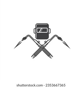illustration of welder service, vector art.
