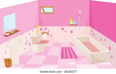 illustration of a well appointed bathroom