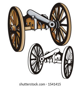Illustration of a western cannon.