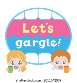 Illustration of a western child and a tooth frame. Since it is vector art, it can be easily edited.