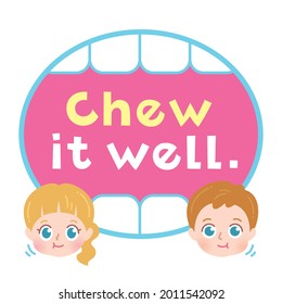 Ilustración de un niño occidental y un cuadro dental. Como es arte vectorial, se puede editar fácilmente.