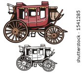 Illustration of a western stage coach.
