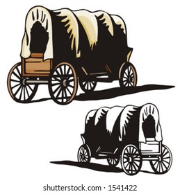 Illustration Of A Western Stage Coach.