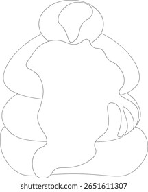 Ilustración de forma de línea de pastel húmedo, ilustración de 
rosquillas.