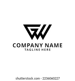 Illustration WG letter vector logo abstract