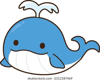 Es una ilustración de una ballena.