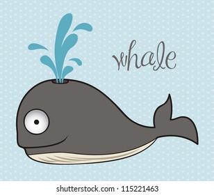 illustration of whale, fish Drawings, aquatic animals, vector illustration