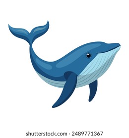 Illustration of whale Isolated on white
