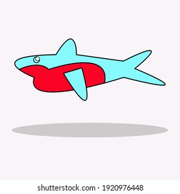 illustration of a whale swimming with its children