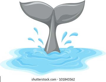 Illustration of a whale tail