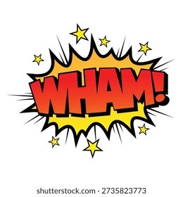 The Illustration of Wham  Comic Effect