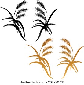 The illustration of wheat