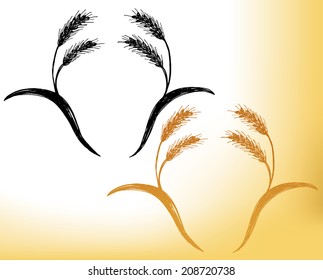 The illustration of wheat