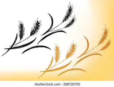 The illustration of wheat
