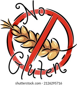 Illustration Of Wheat With No Gluten For Food Log