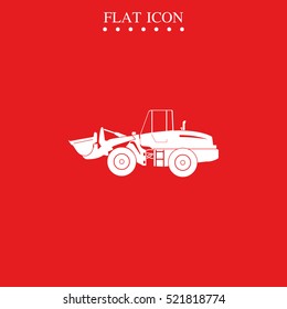 Illustration of wheel loader.