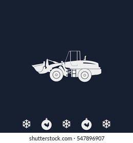 Illustration of wheel loader.