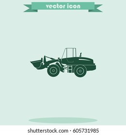 Illustration of wheel loader.