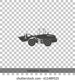 Illustration of wheel loader.