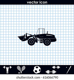 Illustration of wheel loader.