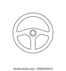 Illustration wheel steering line sketch