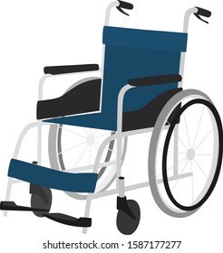 Illustration of wheelchair. The means of transportation used by handicapped people.