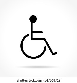 Illustration of wheelchair thin line icon design