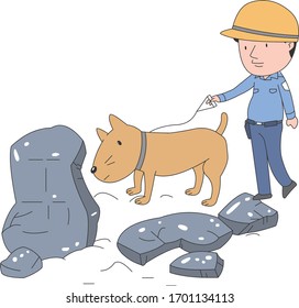 An illustration of where people and dogs are destroyed.