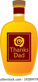 Illustration of the whiskey of the Father's Day