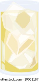 Illustration of whiskey and water