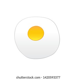 illustration of a white background fried egg