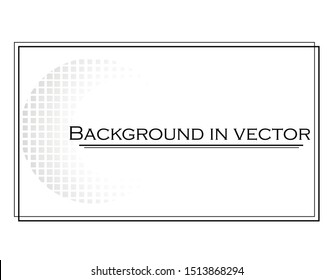 Illustration white background in vector in black frame