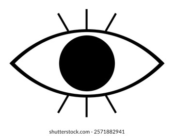 illustration of white and black eye