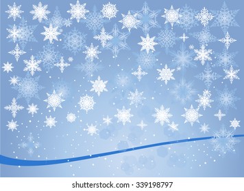 Illustration auf weißem und blauem Hintergrund