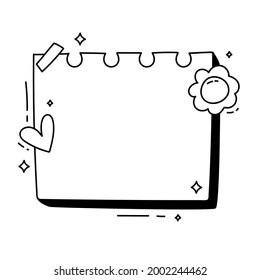 illustration of a white calendar board with unique ornaments